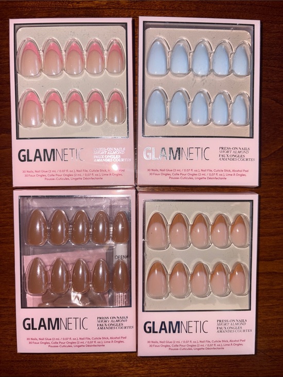 Glamnetic Other - GLAMnetic Press-On Nails Set — Pink, Light Blue, Brown, Nude